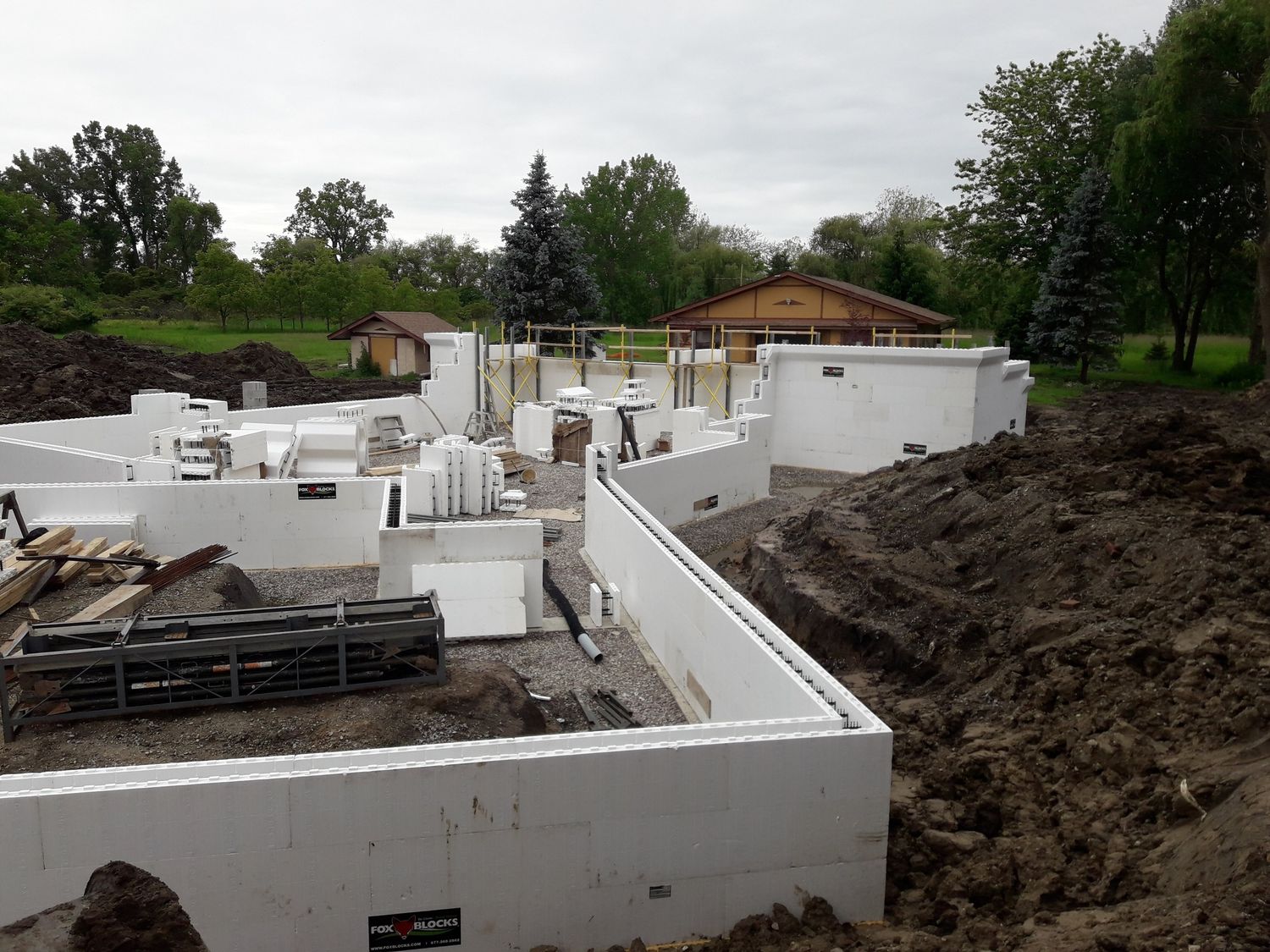 Wall Construction from a House foundations project near Windsor by Windsor ICF