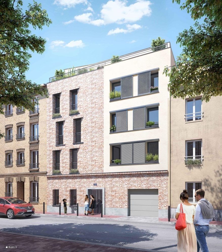 Rendu 3D d'un projet de Bâtiments multi-résidentiels et tours d'habitations près de Seine-Saint-Denis (93) de Philippe Zerbib Architecte