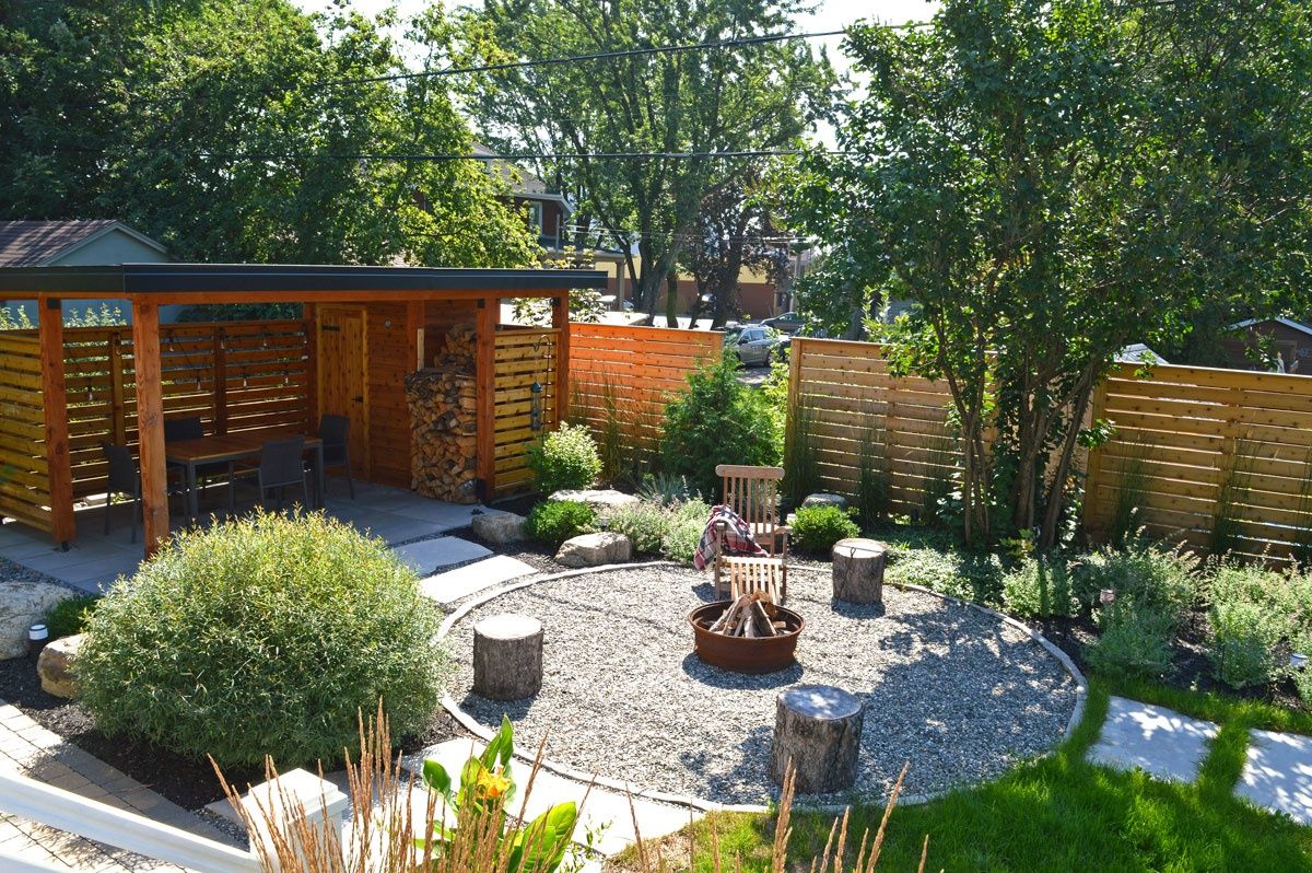 Backyard from a Garden Pathways project near Quebec City - Levis by Repères