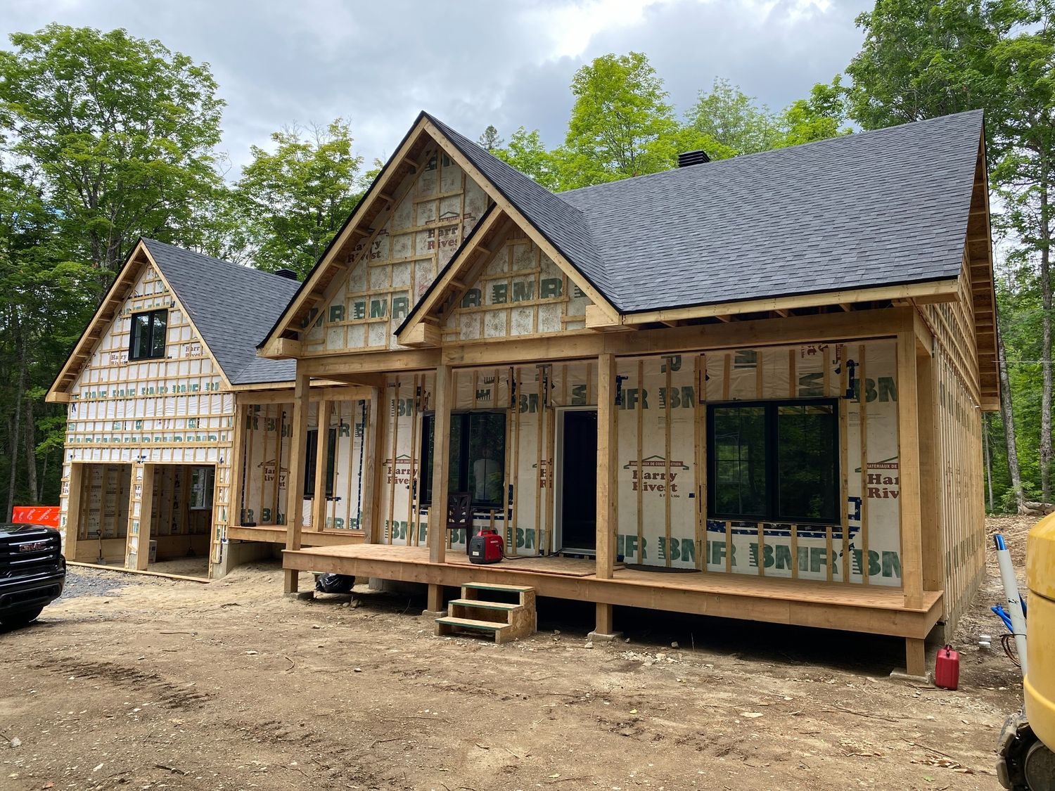 Construcción de exteriores de casas de un proyecto de tipo Viviendas unifamiliares cerca de Joliette (Lanaudière) por Construction 2B