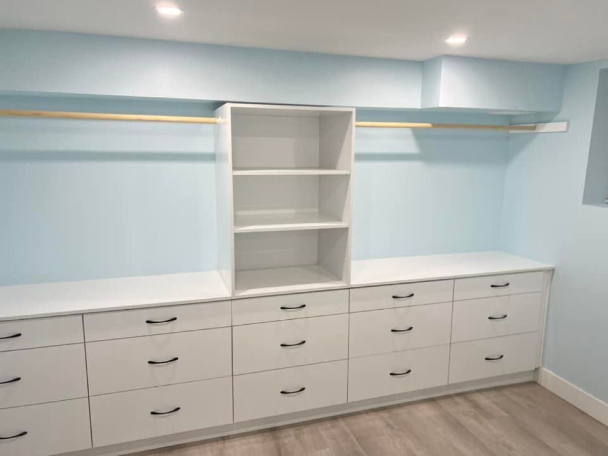 Walk-in et rangement d'un projet de Sous-sols près de Vallée du Fraser de Nicons Enterprises LTD.