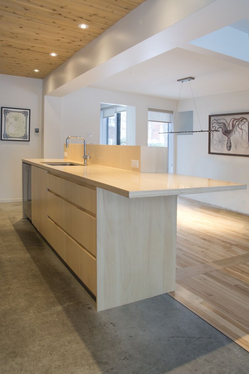 Kitchen from a Home extensions project near Montreal (Greater Montreal) by MOA