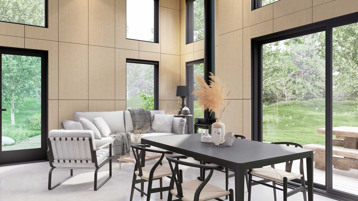 Renderizado en 3D de un proyecto de tipo Mini casas cerca de Montreal (Gran Montreal) por VA architectures & design