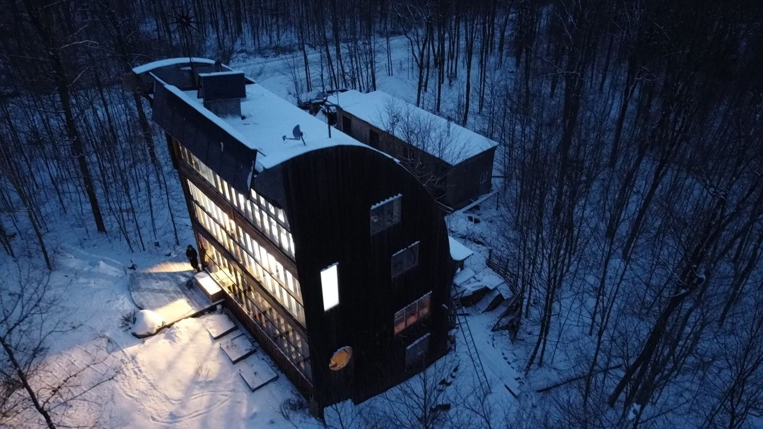 Vista aérea de un proyecto de tipo Viviendas unifamiliares cerca de Saint-Jérôme (Laurentides) por Technivert Ingenierie Inc