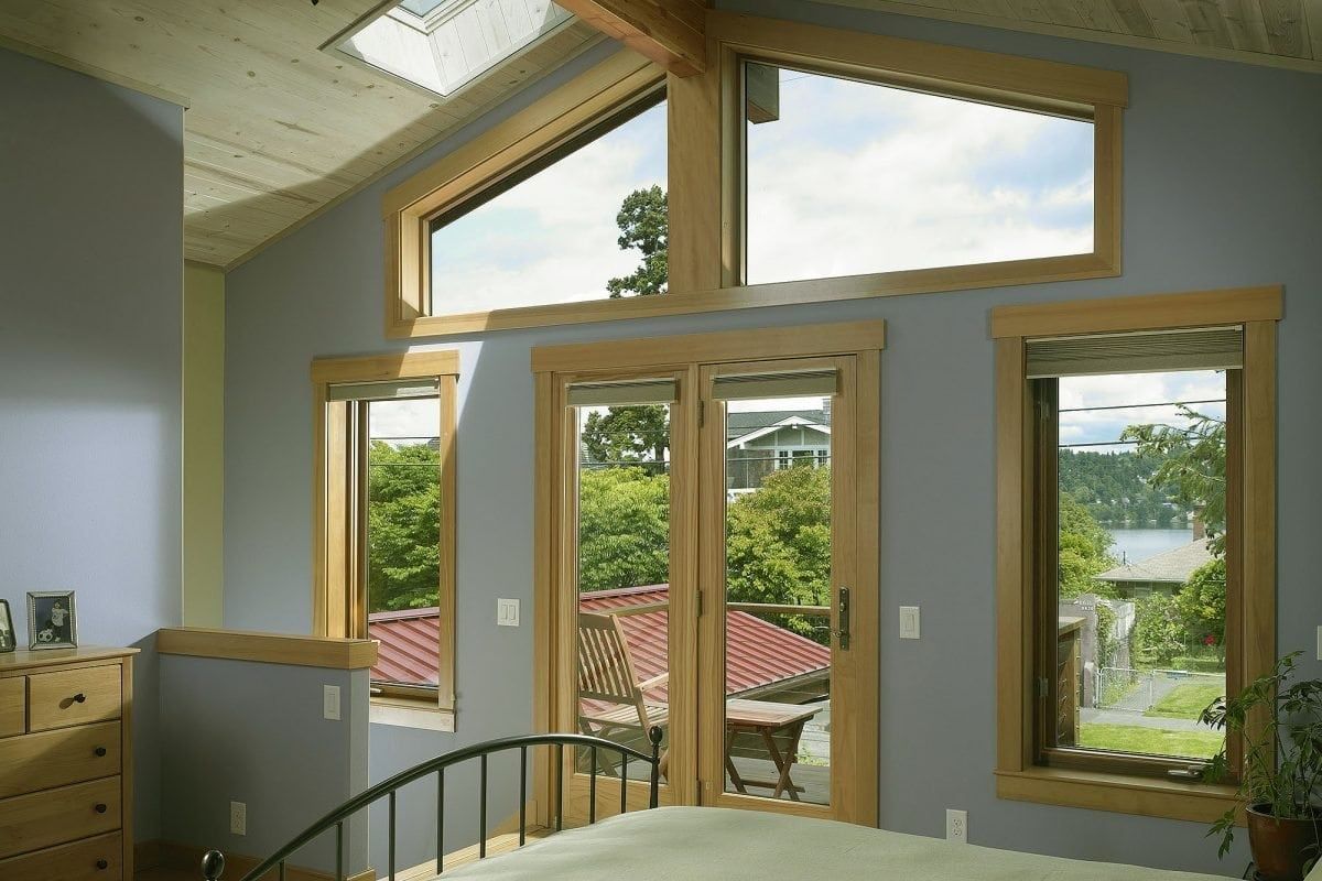 Bedroom from a Prefab and Modular Houses project near Seattle - Tacoma - Olympia by Lindal Cedar Homes