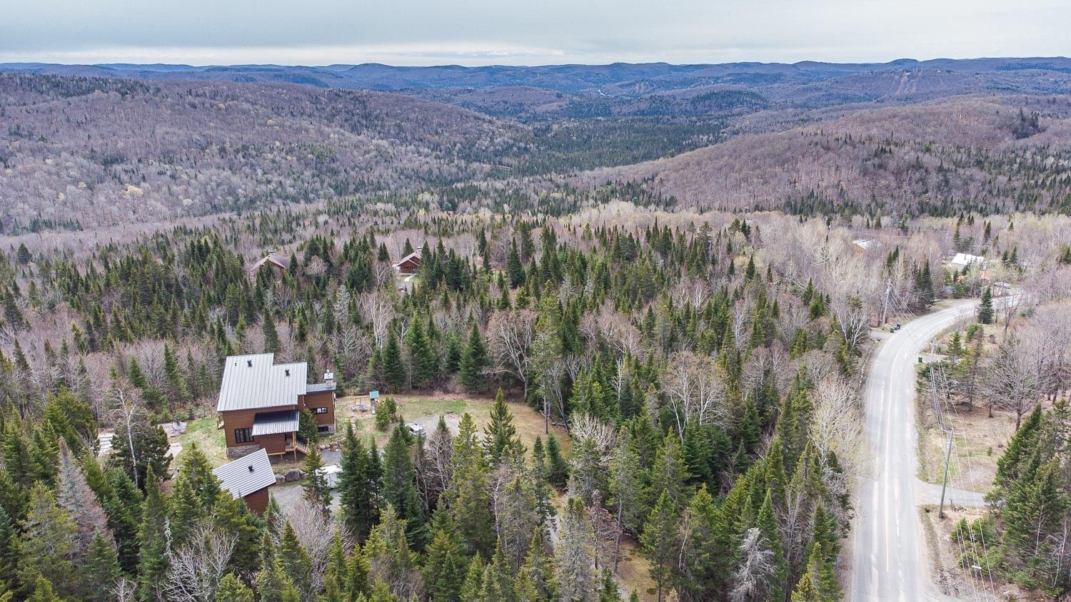 Aerial view from a Single family homes project near Saint-Jerome (Laurentides) by Toundra construction