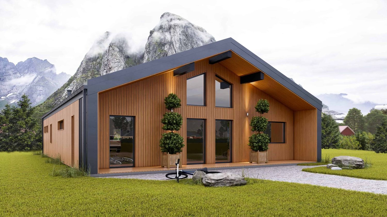 3D Rendering from a Prefab and Modular Houses project near Ottawa by Eldorado Global Service