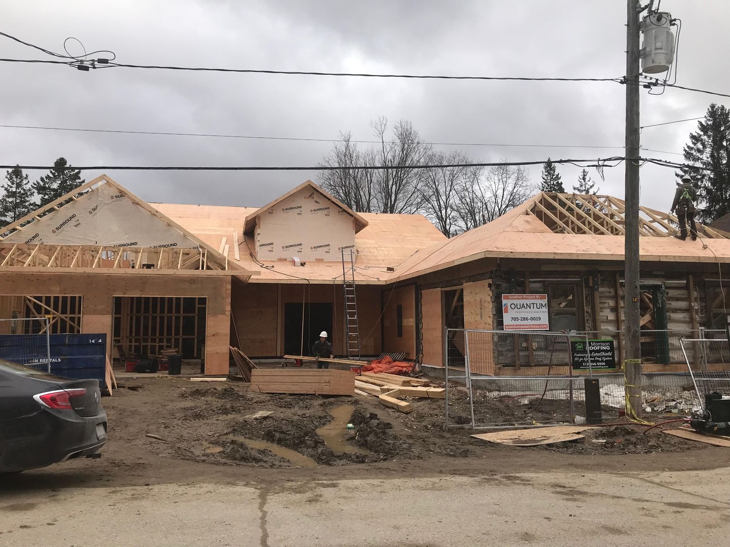 Travaux - Extérieur d'un projet de Maisons unifamiliales près de Kitchener - Cambridge - Guelph de Quantum Passivhaus