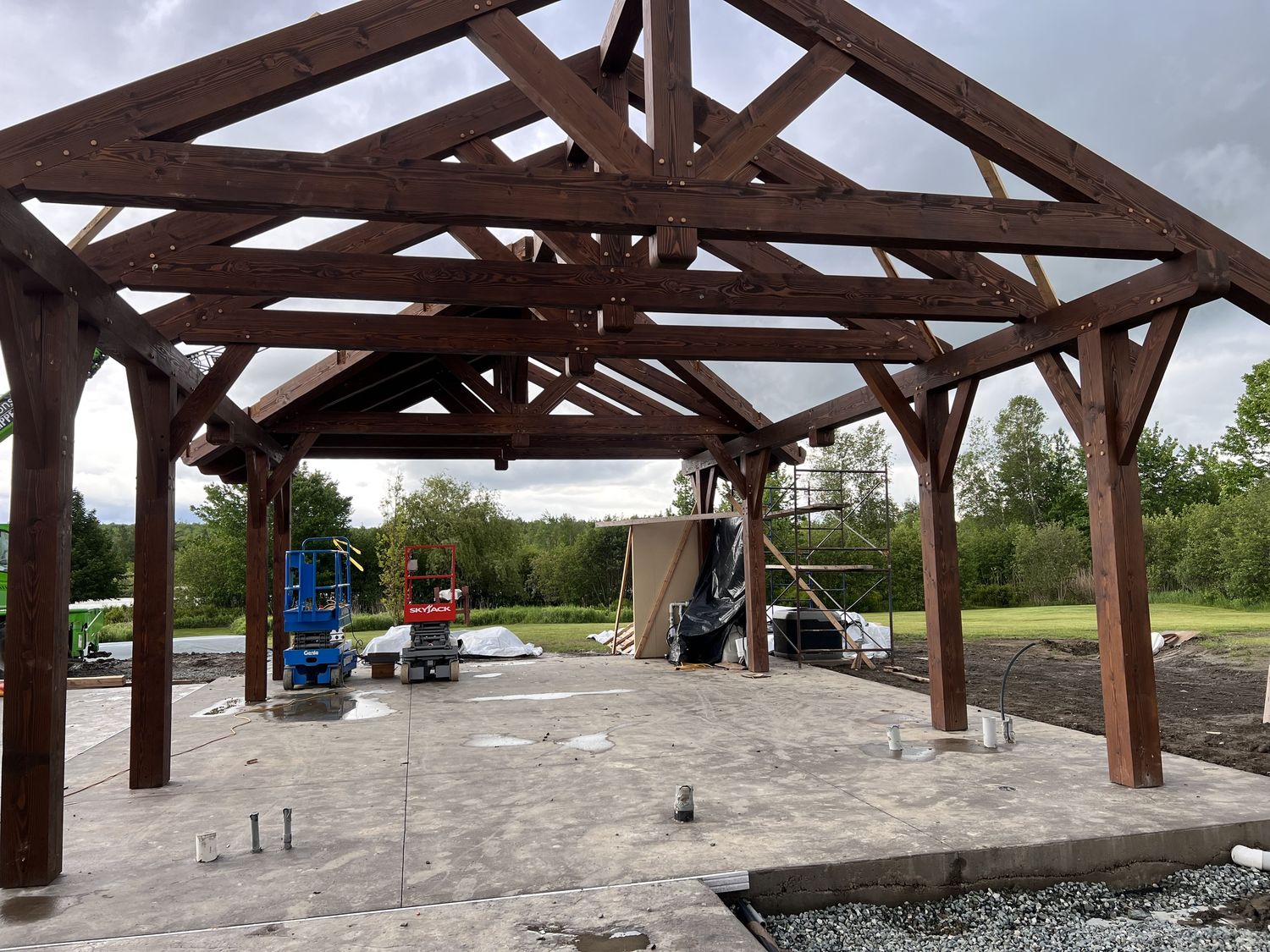Construcción de muros de un proyecto de tipo Armazones de madera maciza cerca de Sherbrooke (Estrie) por Construction Latulippe
