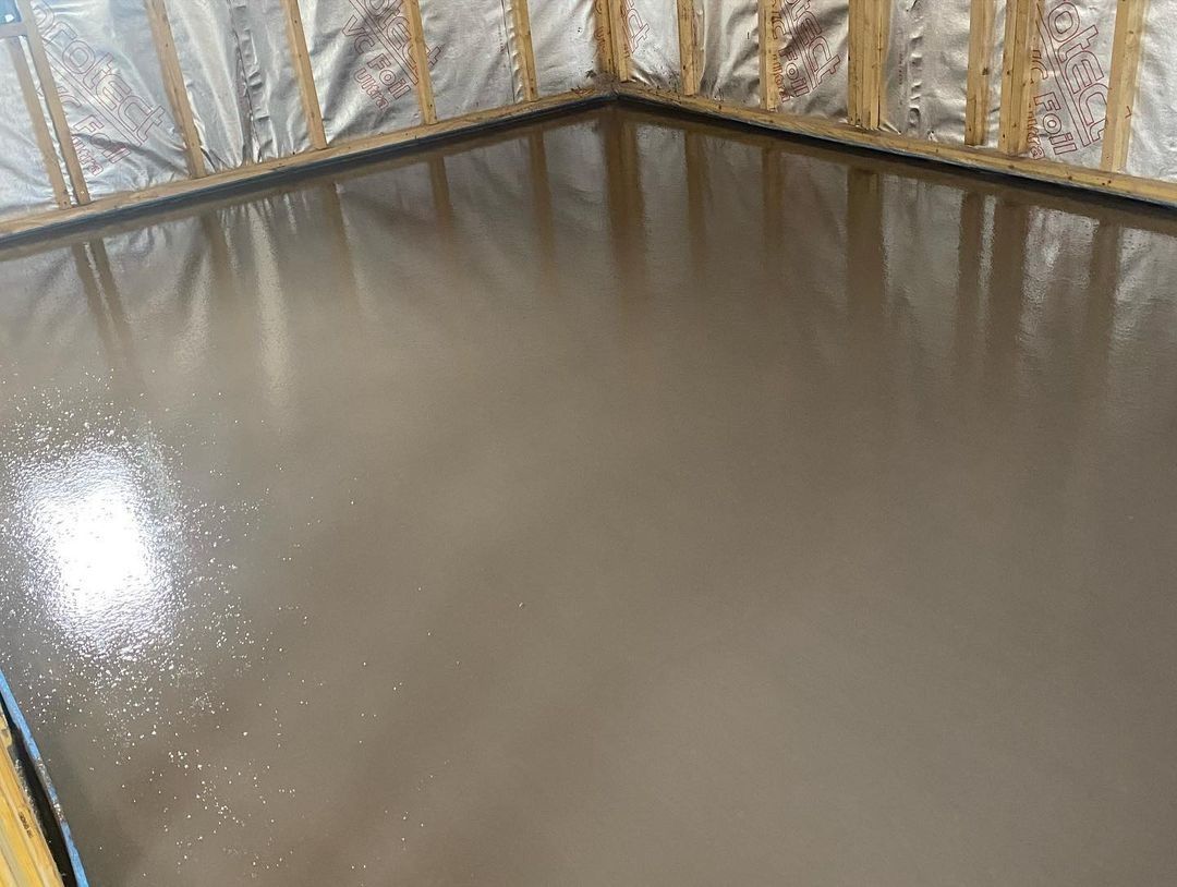 House Construction Interiors from a Concrete floor finishes project near New York-Newark-Jersey City by Next Level Underfloor Heating and Screed Solutions