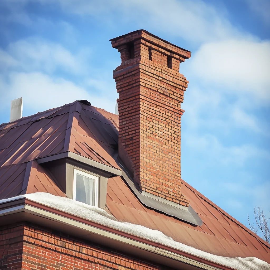 Techo y desván de un proyecto de tipo Chimeneas cerca de Montreal (Gran Montreal) por Maçonnerie Montréal