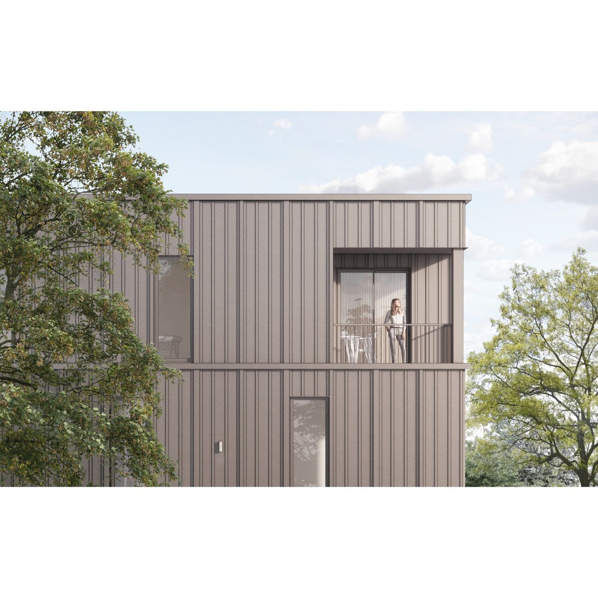 Rendu 3D d'un projet de Développements immobiliers près de Québec/Lévis (Ville de Québec) de atelier vert forêt