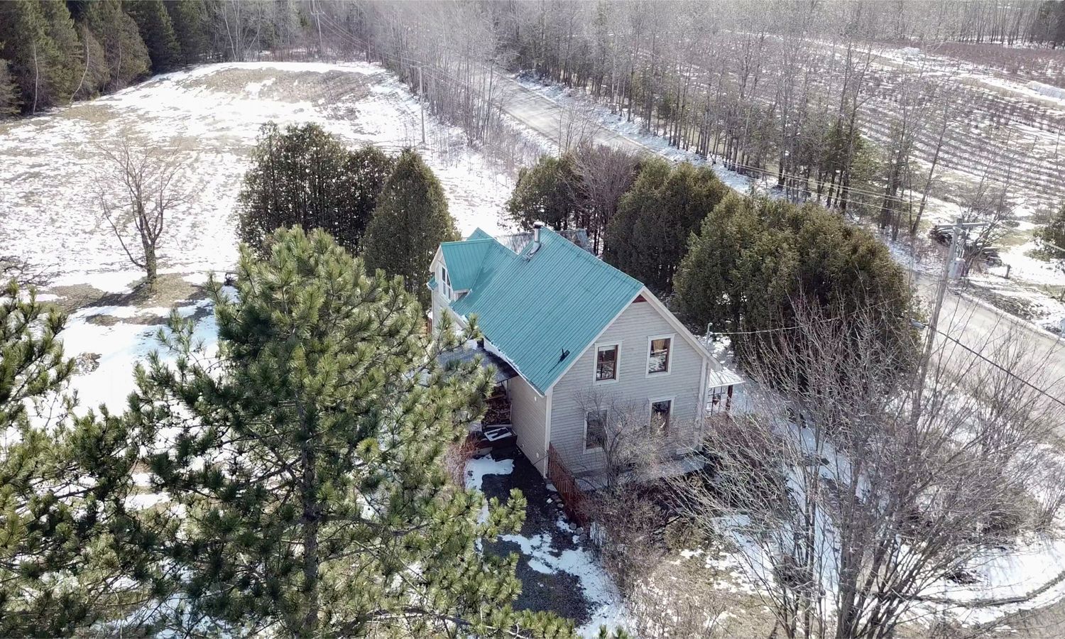 Vue aérienne d'un projet de Maisons unifamiliales près de Sherbrooke (Estrie) de Claire Derome • courtière en immobilier résidentiel