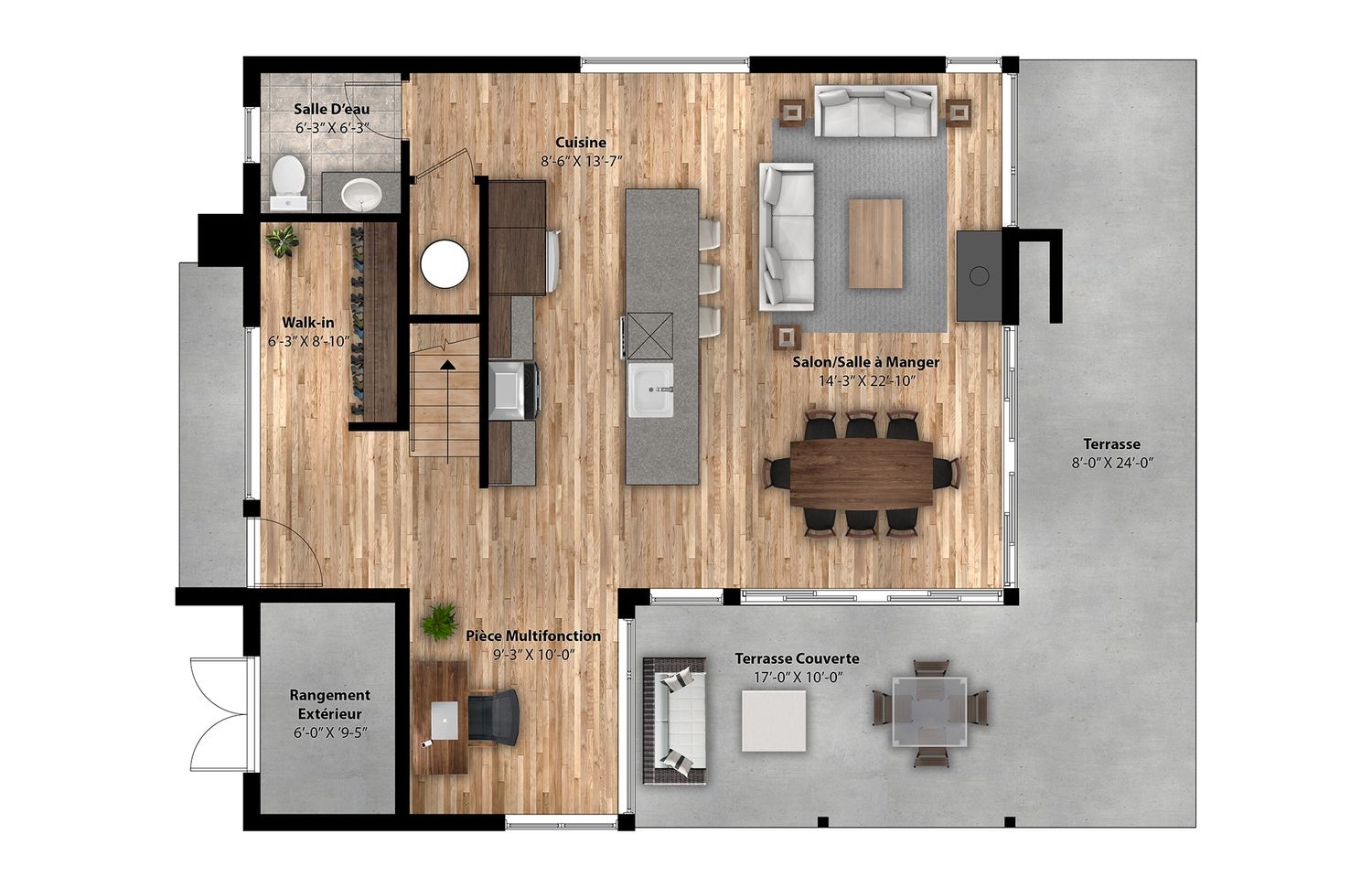 Plan de niveau d'un projet de Maisons unifamiliales près de Joliette (Lanaudière) de Bâtiment Préfab
