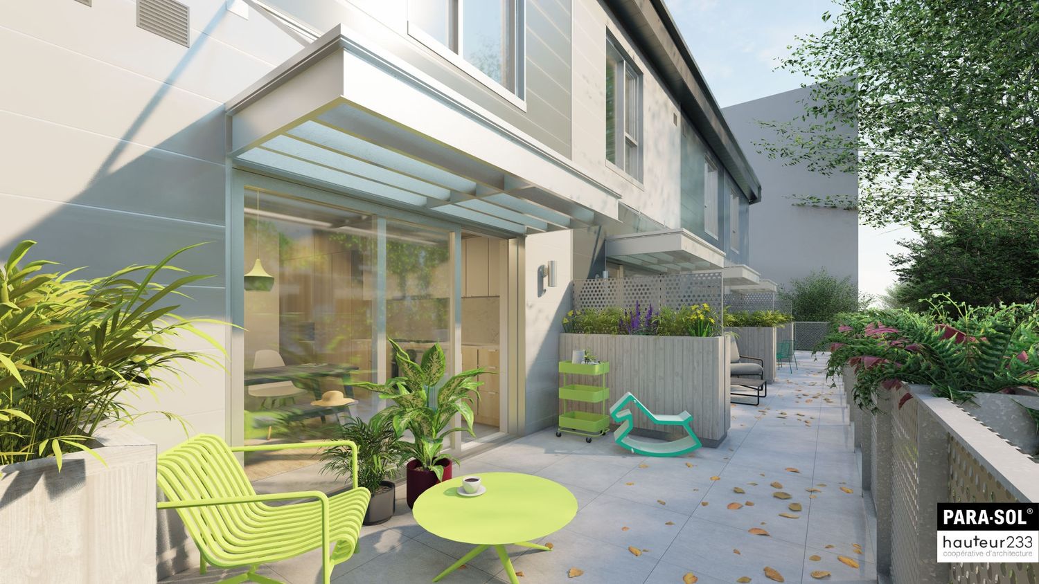 Renderizado en 3D de un proyecto de tipo Edificios de departamentos y rascacielos cerca de Montreal (Gran Montreal) por PARA-SOL