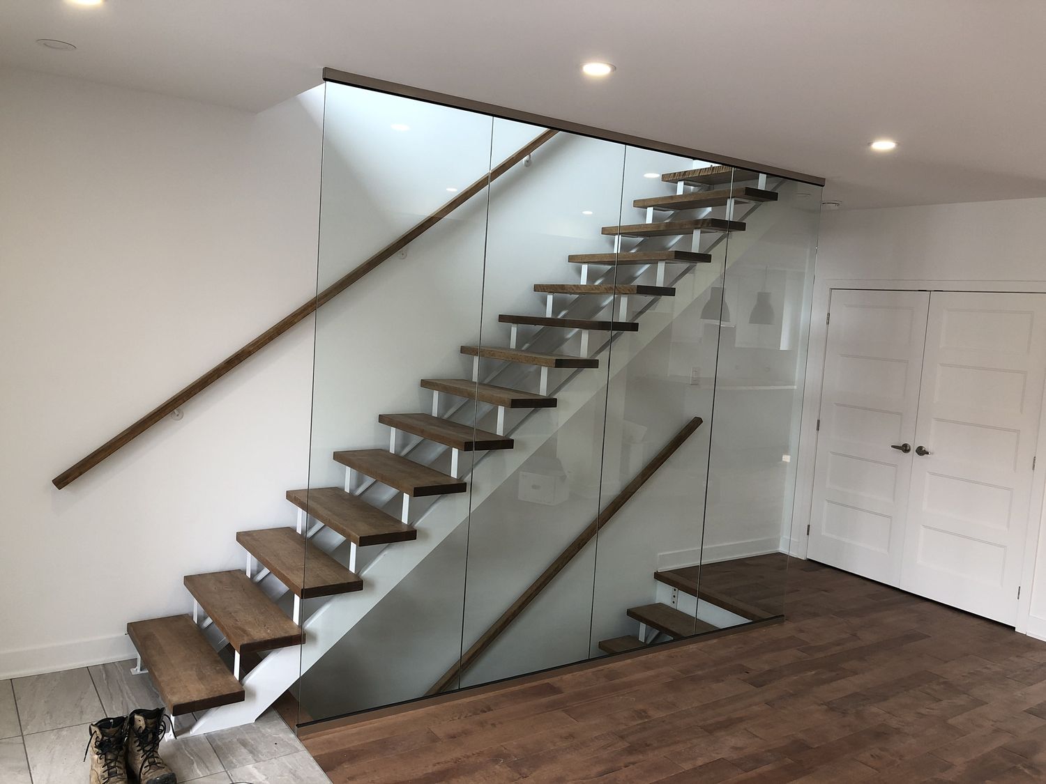 Staircase from a Home extensions project near Montreal (Greater Montreal) by Les Constructions du Patrimoine J.S. INC.