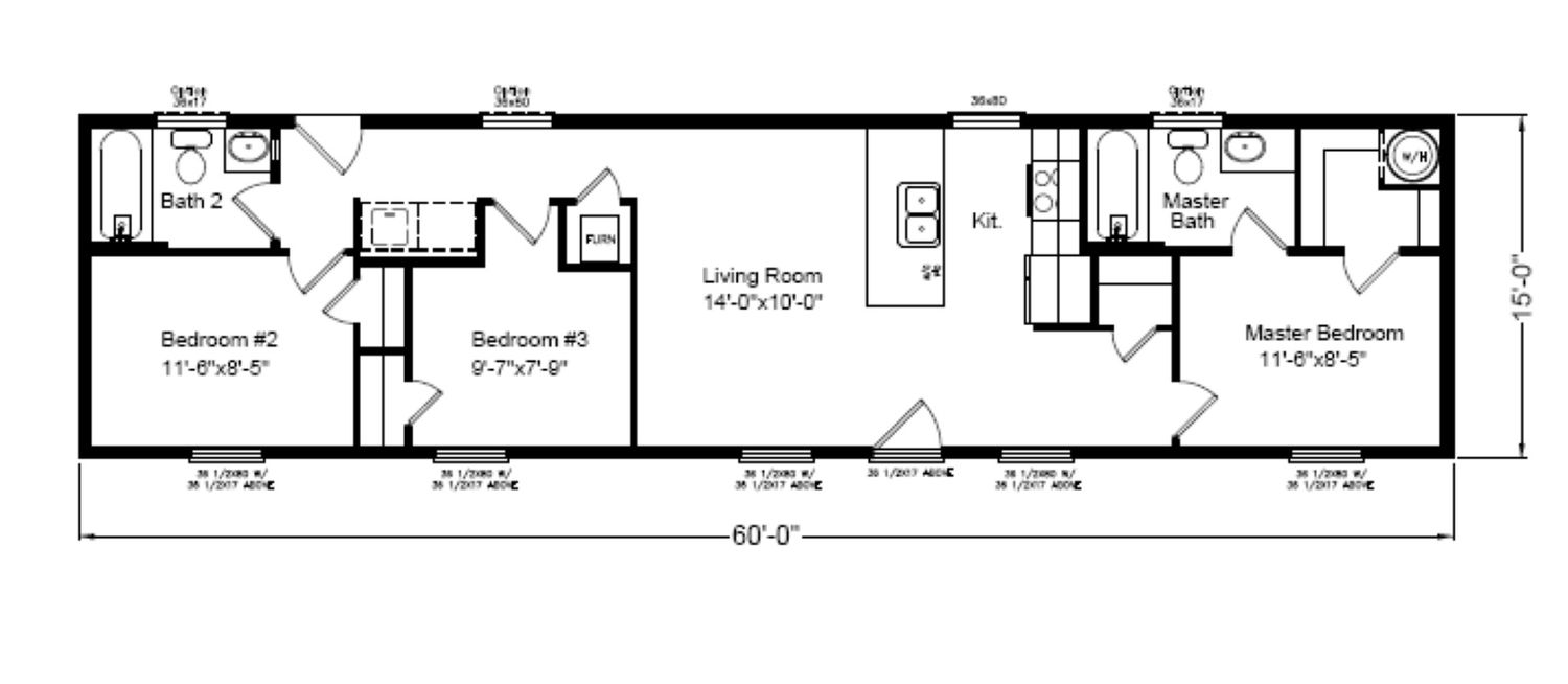 Floor Plan from a Accessory Dwelling Units (ADUs) project near Palm Springs by Homes Direct