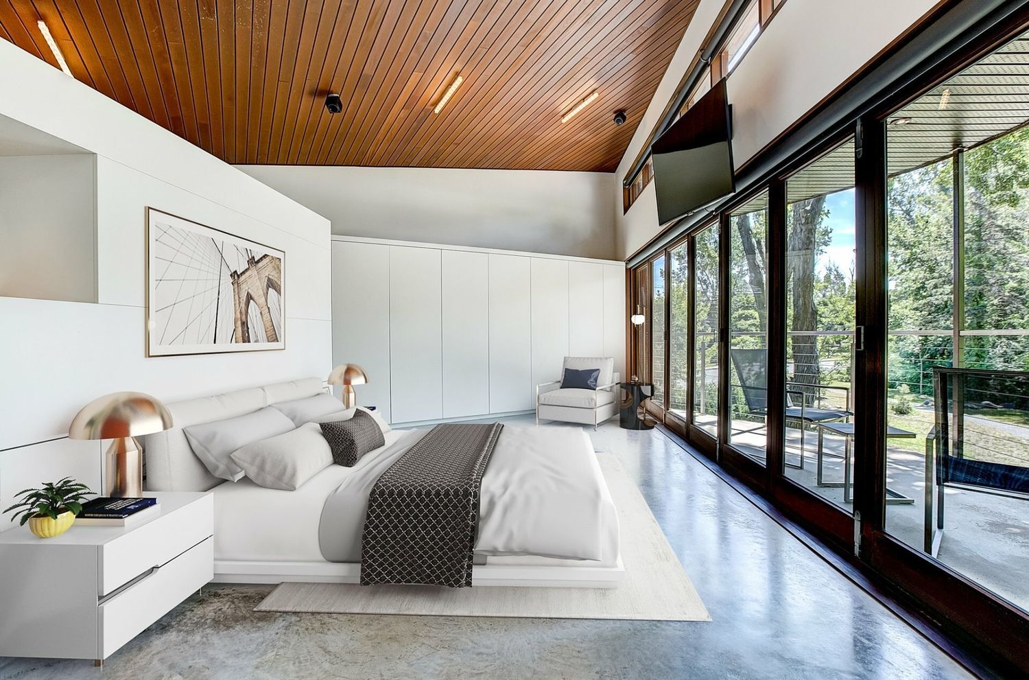 Chambre d'un projet de Maisons unifamiliales près de Montréal/Laval/Longueuil (Grand Montréal) de Le Workshop | architecture + NATURE Inc.