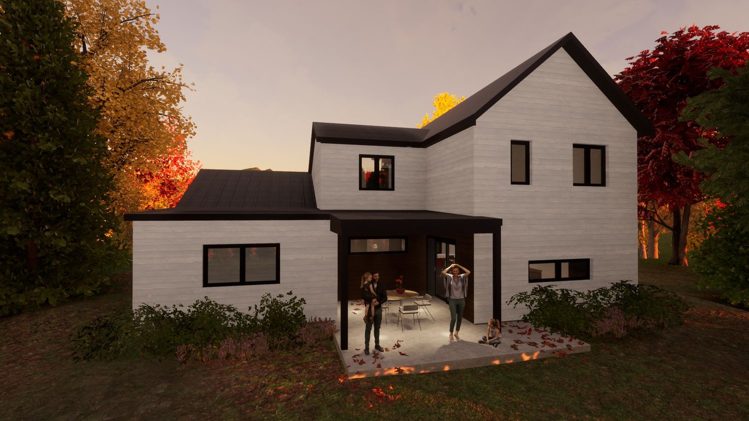 3D Rendering from a Single family homes project near Trois-Rivières (Mauricie) by Écodomaine des Forges