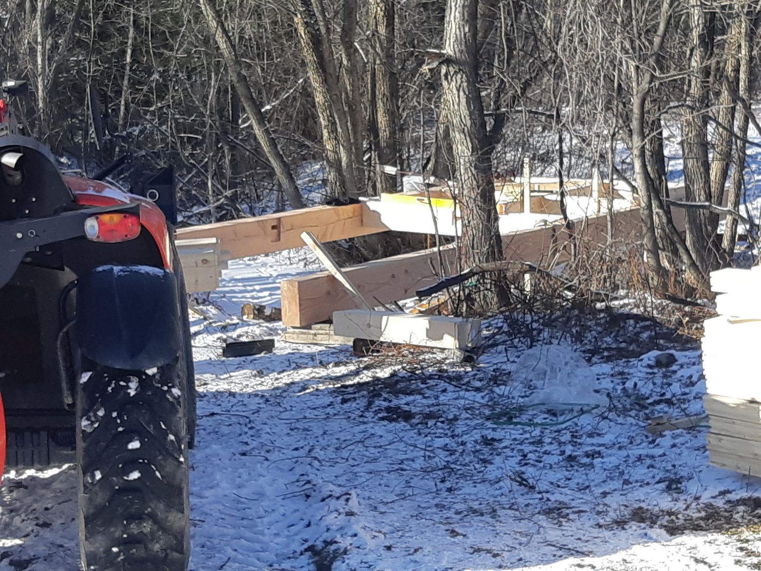 Construcción de muros de un proyecto de tipo Armazones de madera maciza cerca de Sherbrooke (Estrie) por Construction Latulippe