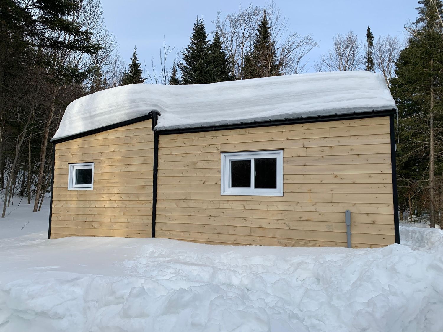 Exterior Finishes from a Tiny Houses project near Quebec City - Levis by CAMM Construction