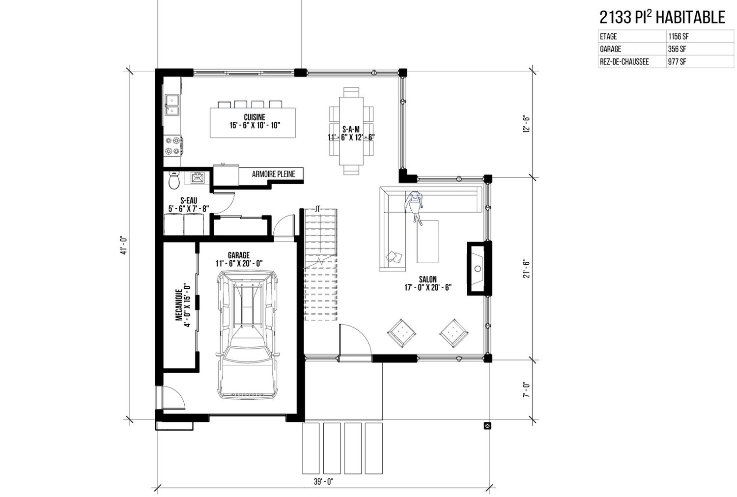 Plano de Planta de un proyecto de tipo Viviendas unifamiliares cerca de Joliette (Lanaudière) por vib architecture inc.