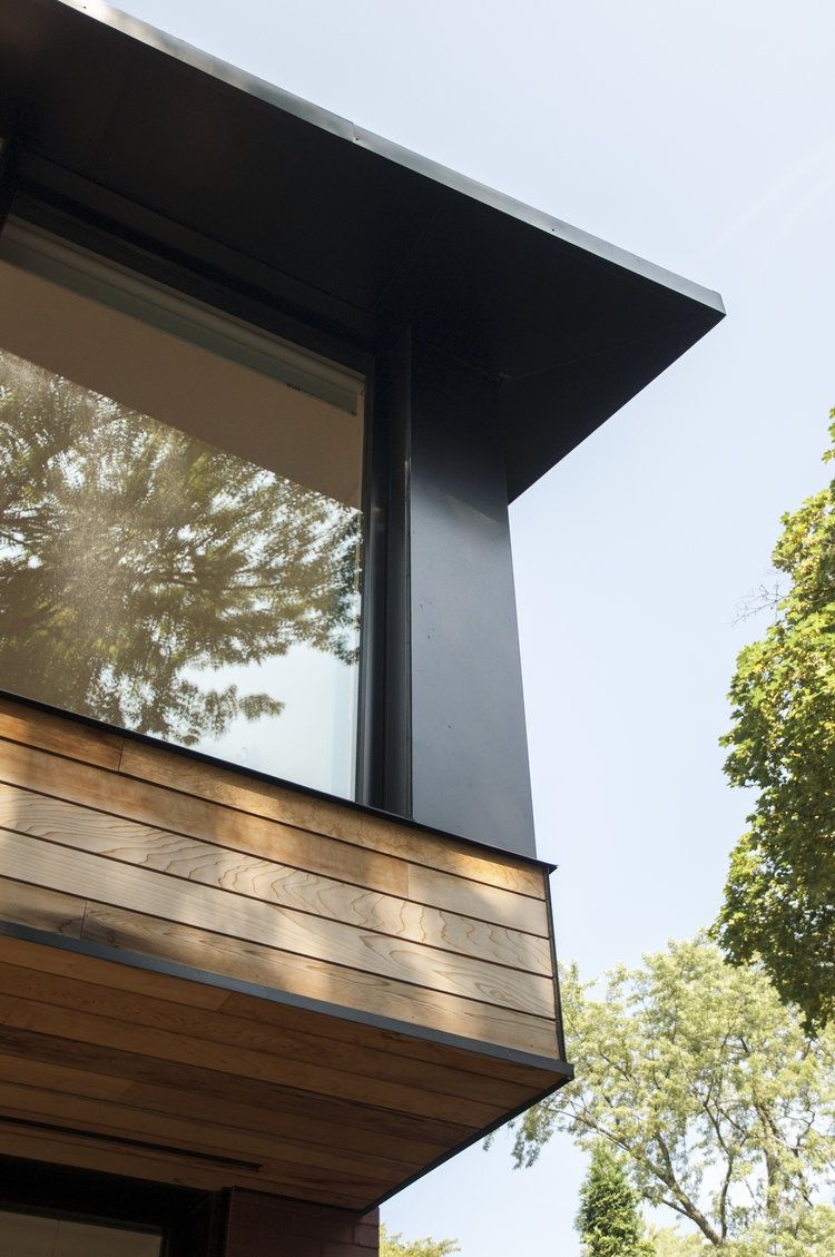 Exterior Finishes from a Home extensions project near Montreal (Greater Montreal) by Rose Architecture