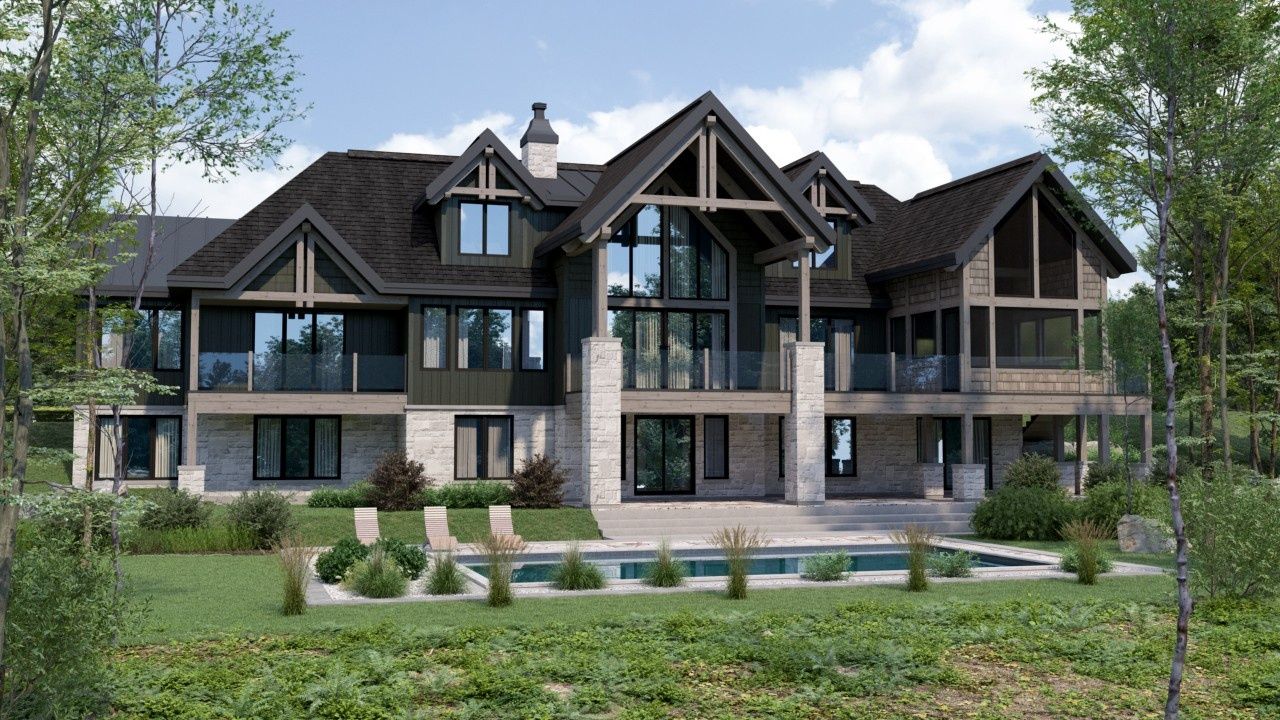  de un proyecto de tipo Armazones de madera maciza cerca de Saint-Jérôme (Laurentides) por Harkins inc. - Bois rond & Charpenterie