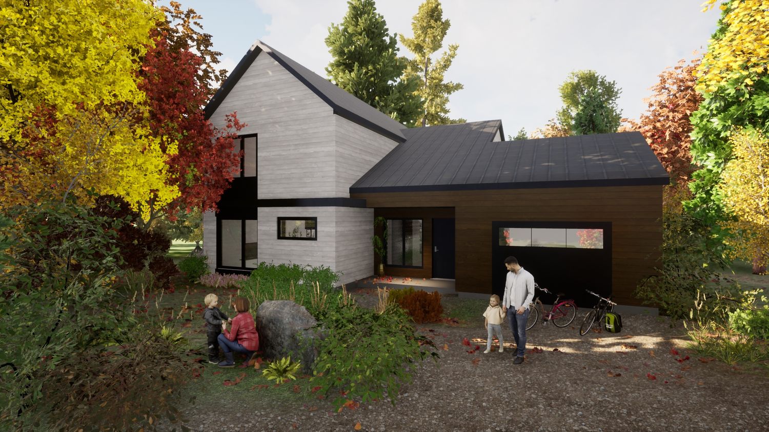 3D Rendering from a Single family homes project near Trois-Rivières (Mauricie) by Écodomaine des Forges