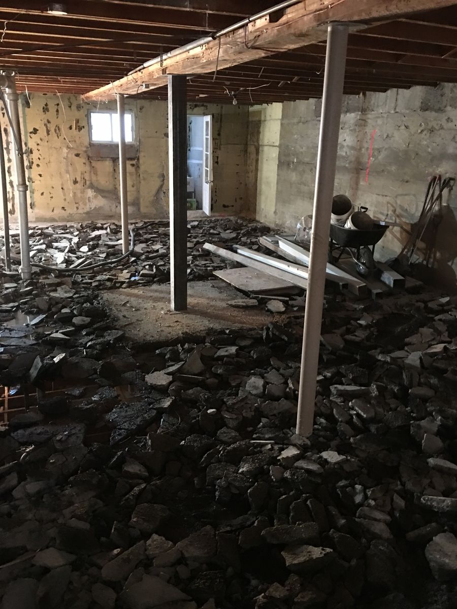 Sous-sol d'un projet de Agrandissements de maison près de Montréal/Laval/Longueuil (Grand Montréal) de Les Constructions du Patrimoine J.S. INC.