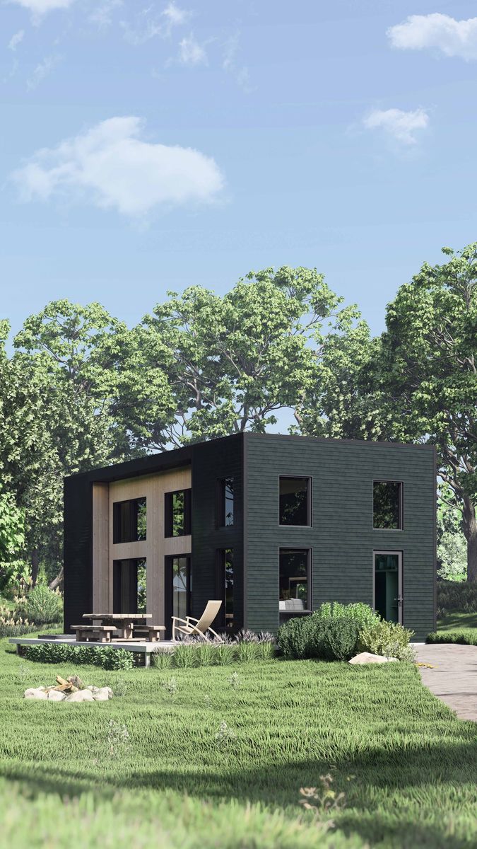 3D Rendering from a Tiny Houses project near Montreal (Greater Montreal) by VA architectures & design