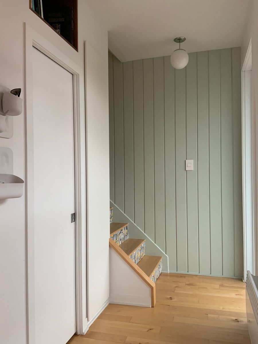 Pasillo interior de un proyecto de tipo Ampliaciones del hogar cerca de Montreal (Gran Montreal) por psb Inc.