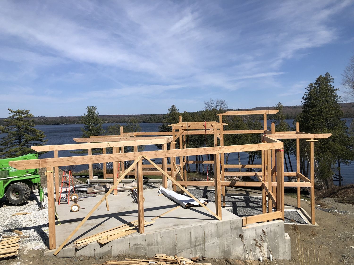 Wall Construction from a Single family homes project near Granby - Bromont - Cowansville by Construction Latulippe