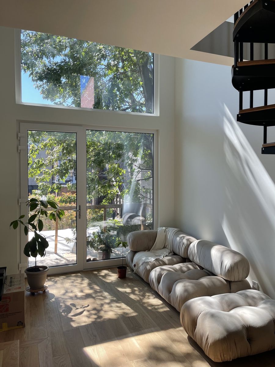 Living Room from a Multi-family and high-rise Buildings project near Montreal (Greater Montreal) by Retrofit Construction