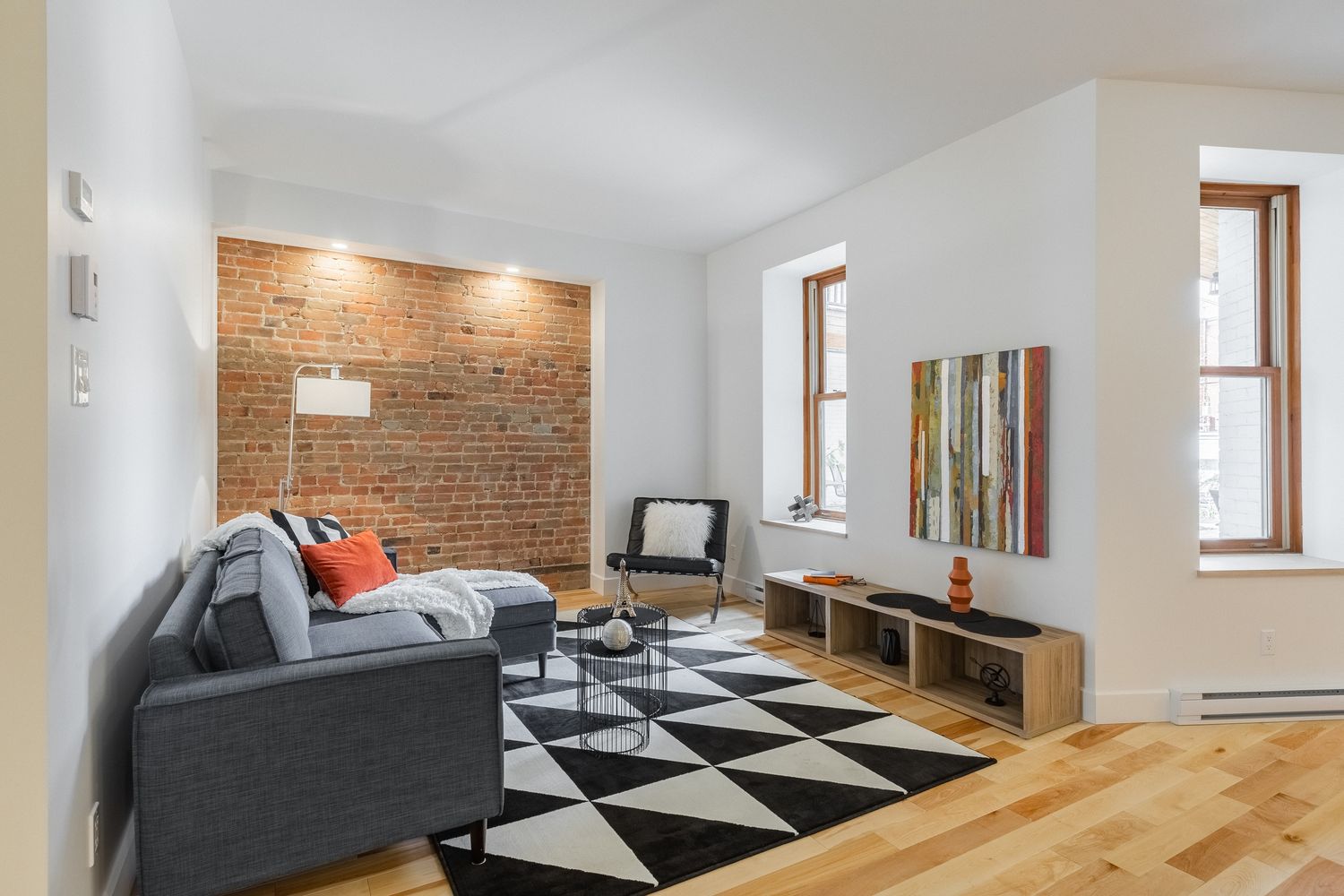 Living Room from a Interior Design and Layout project near Montreal (Greater Montreal) by À l' Aube - Design Studio & Kitchen Specialist
