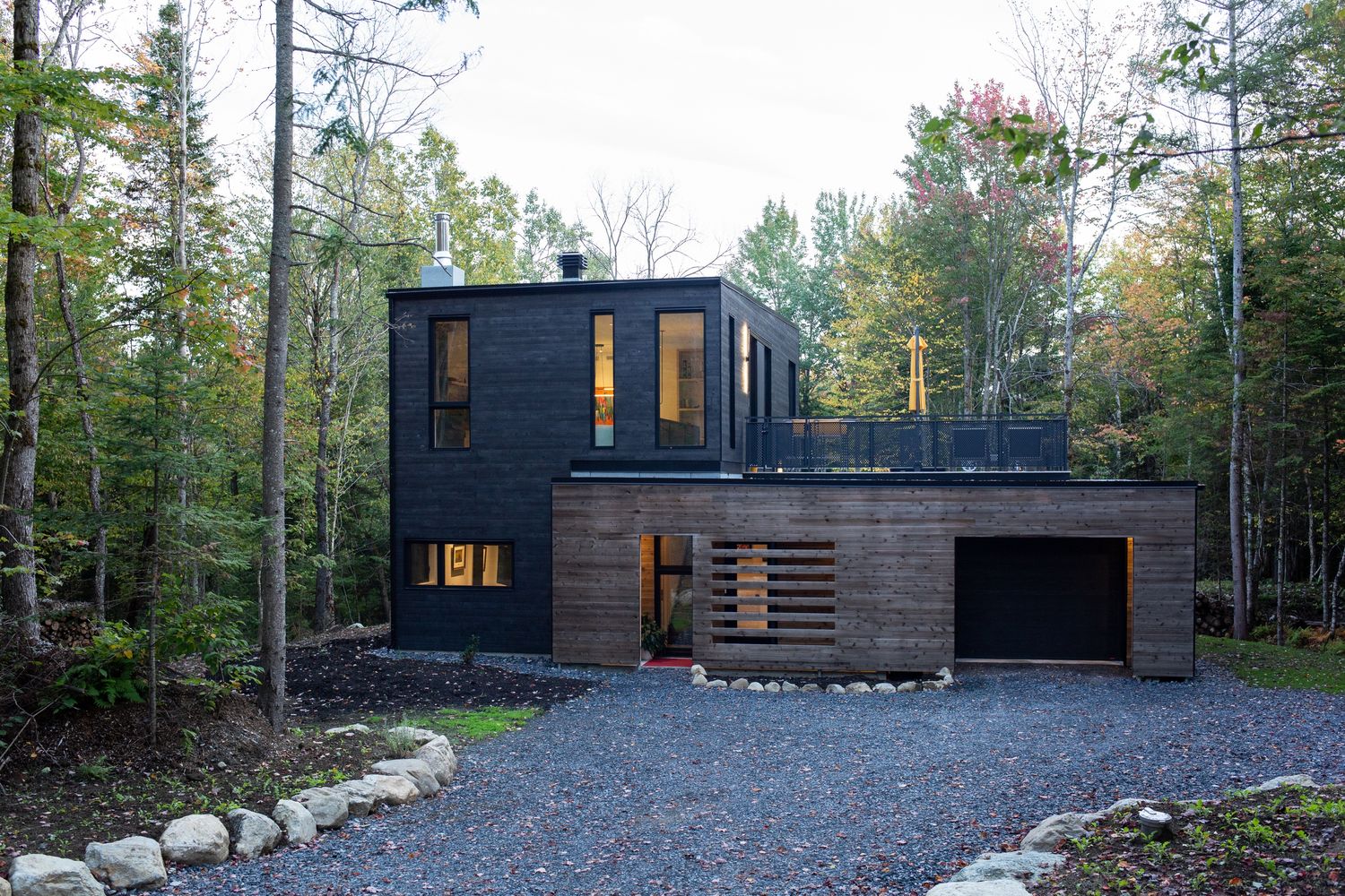 House Exterior from a Single family homes project near Sherbrooke (Estrie) by UrbanEco Construction