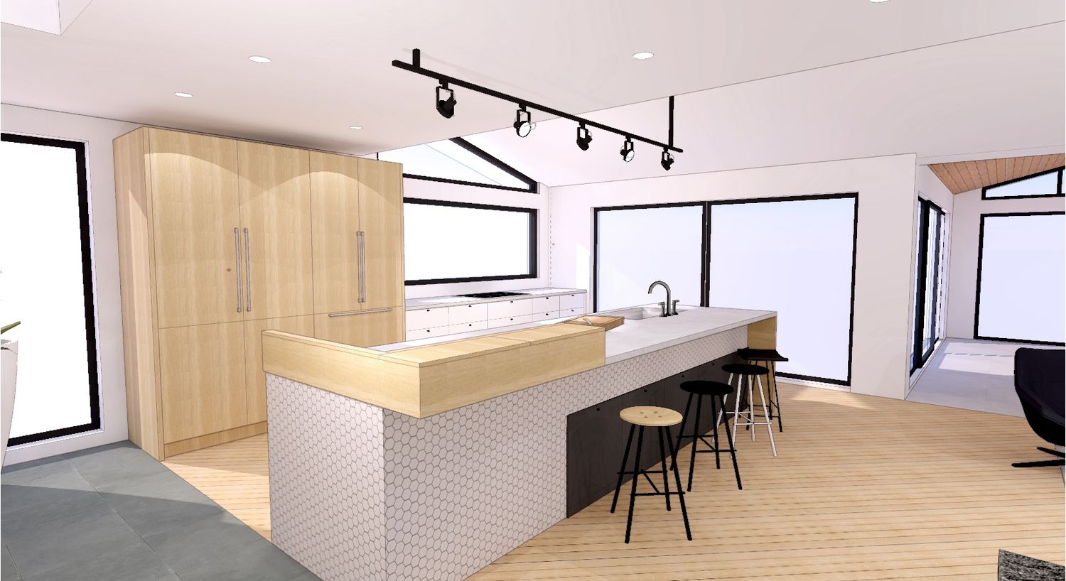 Rendu 3D d'un projet de Design et aménagement intérieur près de Montréal/Laval/Longueuil (Grand Montréal) de Andréanne Lussier Designer intérieur