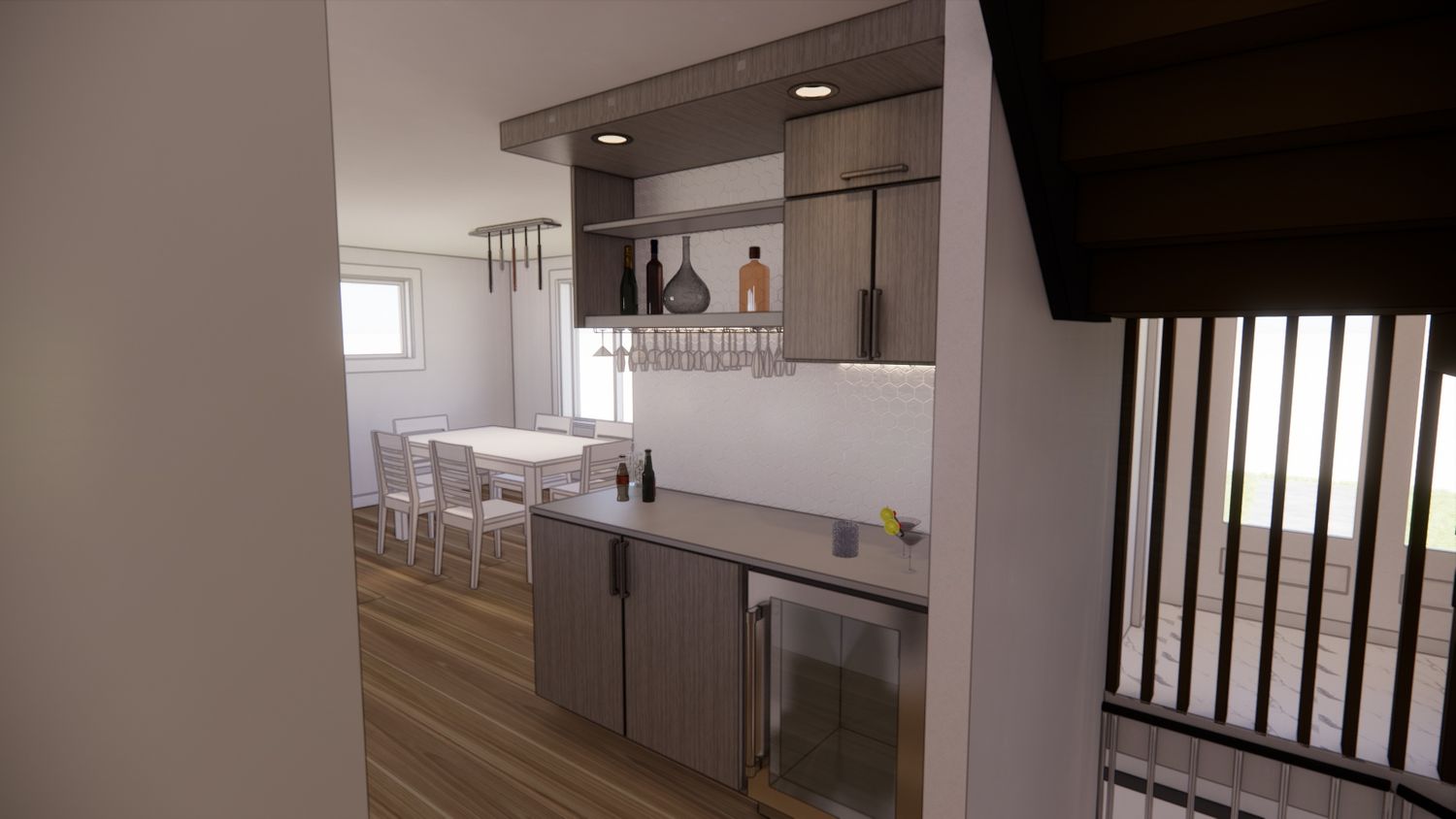 3D Rendering from a Home extensions project near Montreal (Greater Montreal) by E.L. Concept - Architecture et Design