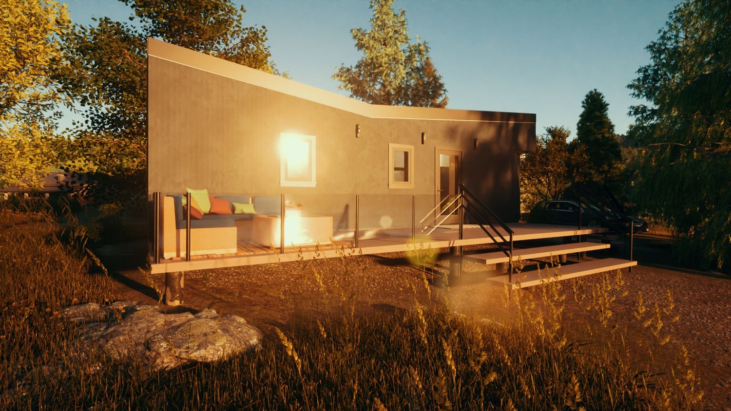 Rendu 3D d'un projet de Unités d'habitation accessoires (UHA) près de Toronto (Grand Toronto) de Feris BuildTech