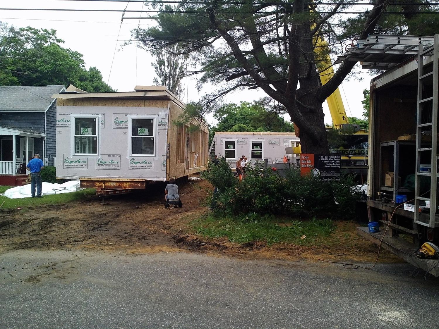 House Construction Exteriors from a Prefab and Modular Houses project near Albany-Schenectady by Long Island Modular Homes
