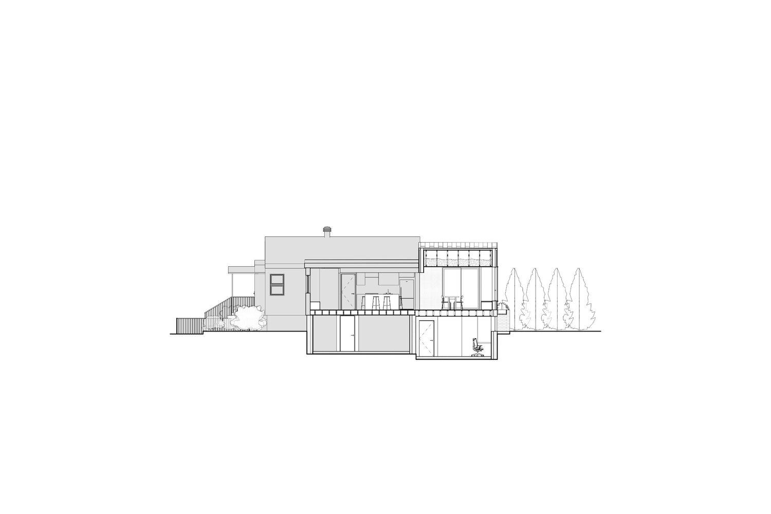 Diagramme d'un projet de Agrandissements de maison près de Montréal/Laval/Longueuil (Grand Montréal) de atelier vert forêt