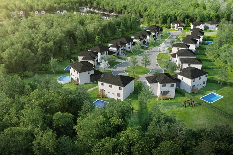 Rendu 3D d'un projet de Développements immobiliers près de Joliette (Lanaudière) de TRÉMÄ