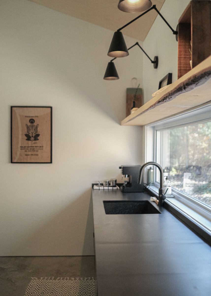 Kitchen from a Single family homes project near Granby - Bromont - Cowansville by Ancré. Architecture & Design