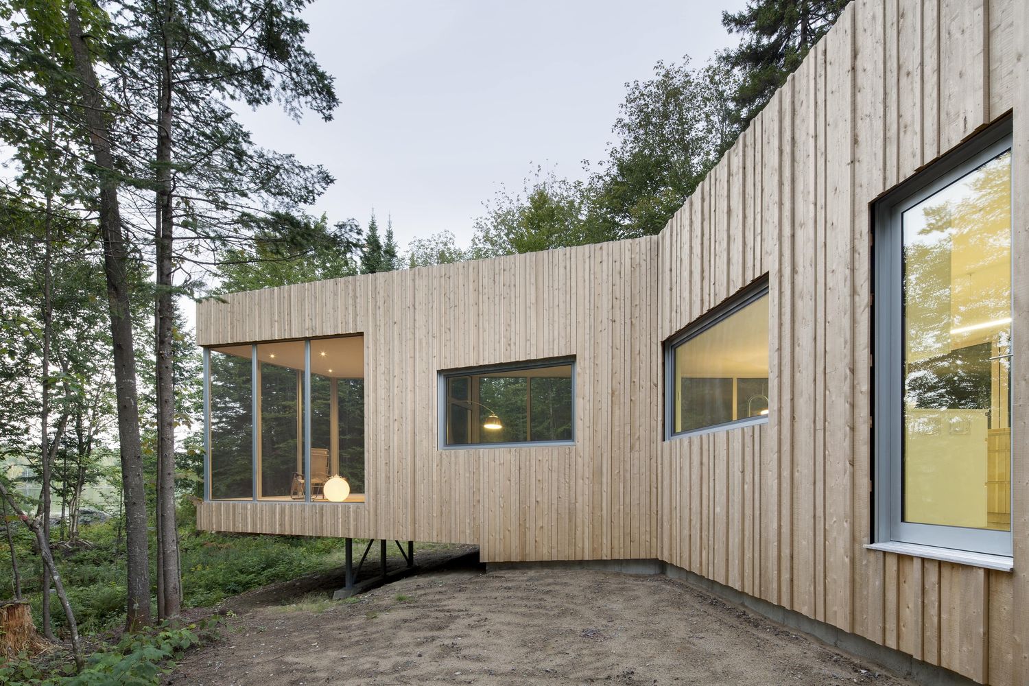 Backyard from a Single family homes project near Montreal (Greater Montreal) by Paul Bernier Architecte