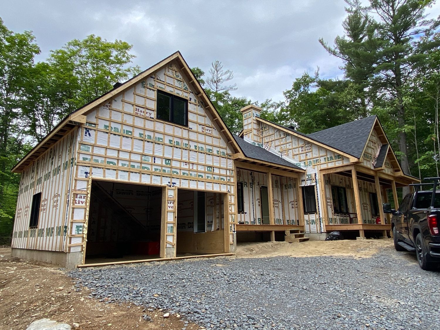 Travaux - Extérieur d'un projet de Maisons unifamiliales près de Joliette (Lanaudière) de Construction 2B