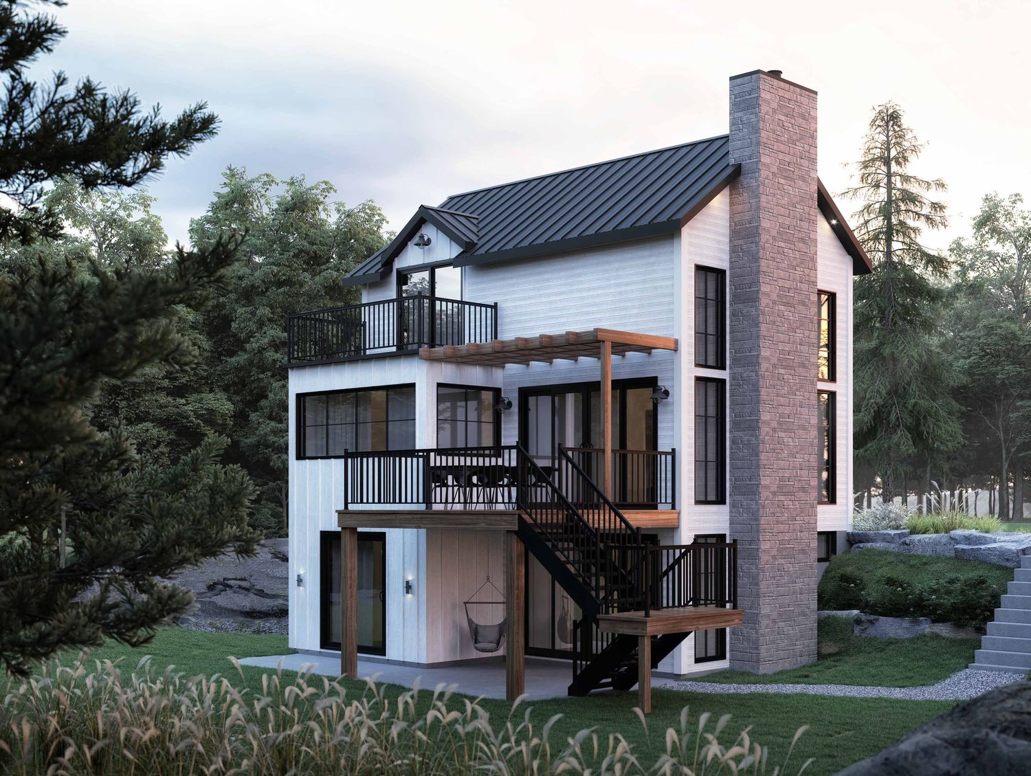 3D Rendering from a Single family homes project near Montreal (Greater Montreal) by VA architectures & design