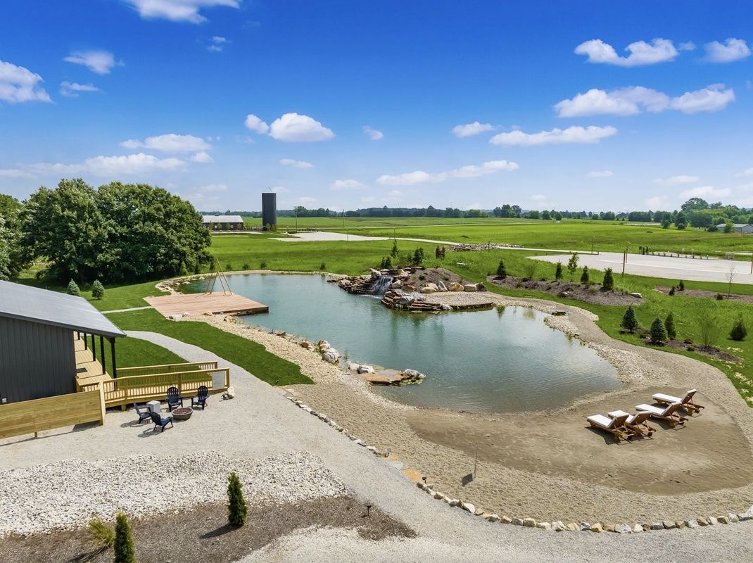 Pool & Natural Pond from a Natural swimming pools project near Columbus by Total Habitat