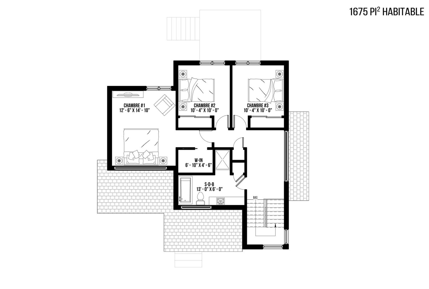 Plano de Planta de un proyecto de tipo Viviendas unifamiliares cerca de Joliette (Lanaudière) por vib architecture inc.