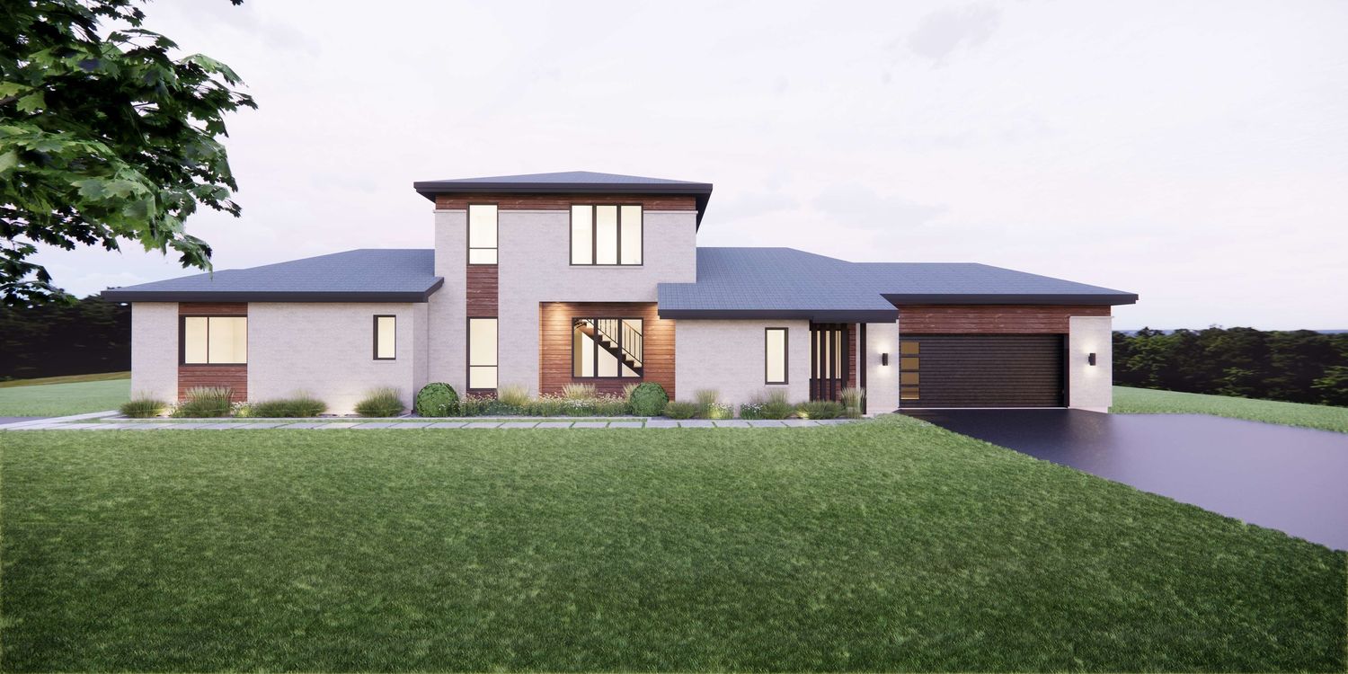 House Exterior from a Single family homes project near Montreal (Greater Montreal) by E.L. Concept - Architecture et Design