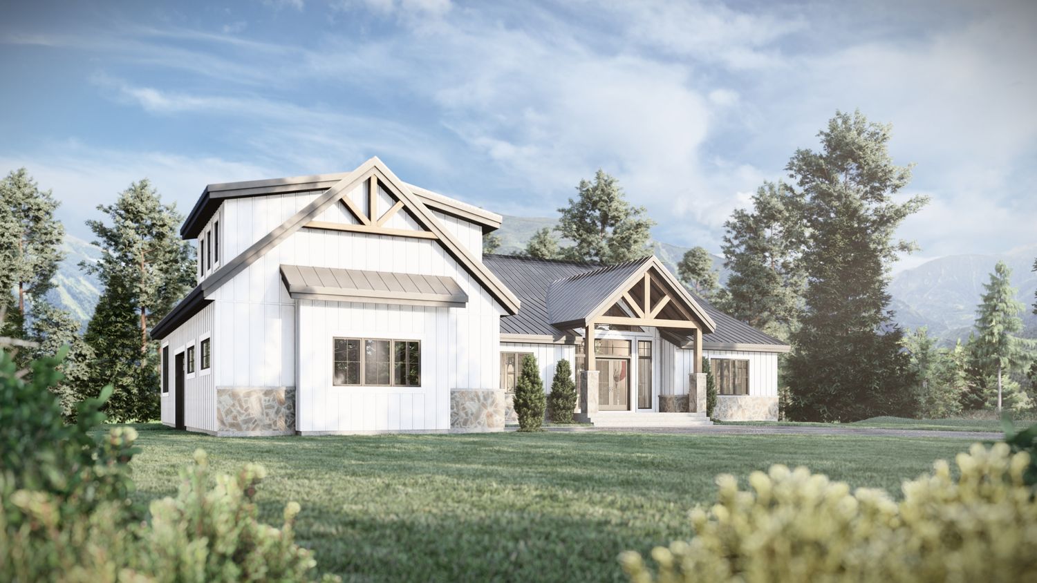 Renderizado en 3D de un proyecto de tipo Viviendas unifamiliares cerca de Saint-Jérôme (Laurentides) por Conception G.R